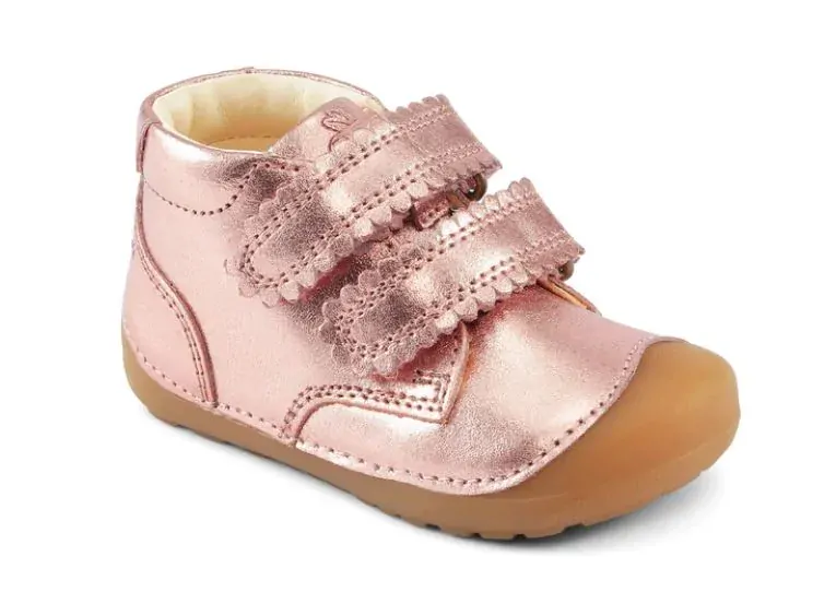 Bundgaard Petit Strap Blonde celoroční kožená obuv Rose Gold BG101164